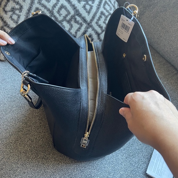 Coach: Pebble Leather Hallie Shoulder Bag (NWT) - Picture 6 of 8